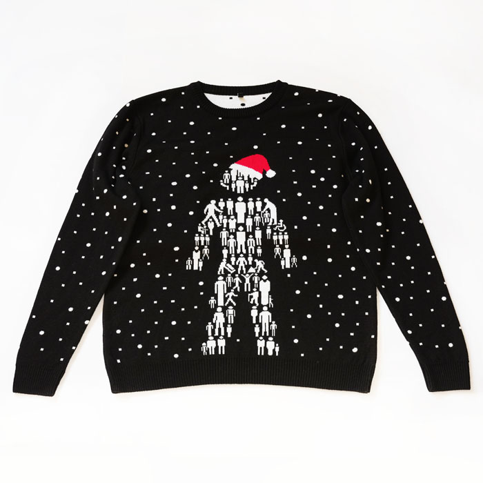 Black christmas jumper mens best sale